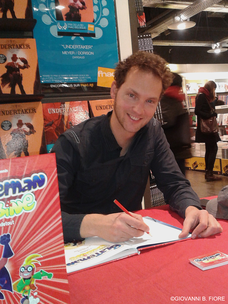 Souvenirs of the "Blateman & Bobine" signing at the FNAC Toison d'Or in Brussels