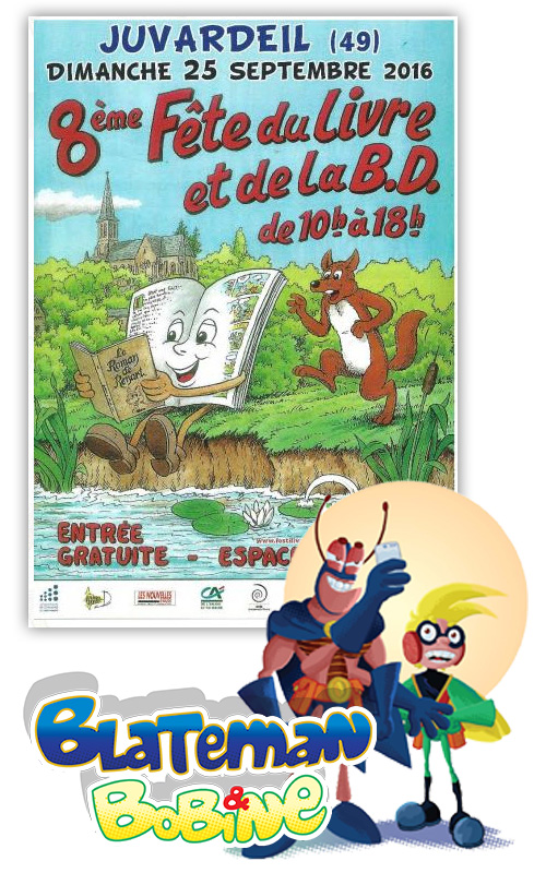 Blateman & Bobine en dédicaces au Festilivres de Juvardeil (FR – 49)